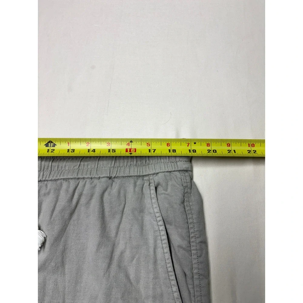 Marine Layer Men XL W38 L32 Slim Straight Fit Grey Drawstring Pants Cotton Blend